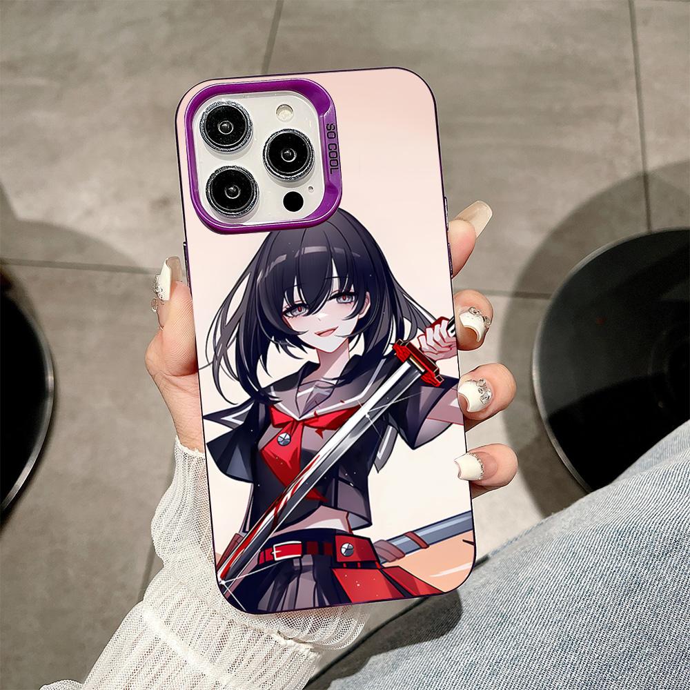 Akame Kurome Purple Translucent Mobile Phone Case for iPhone 17 16 15 14 13 12 11 X XR XS Air Pro Max Plus Colorful Cover