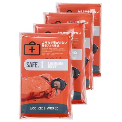 Eco Ride World Notfallschlafsack, Aluminium-Schlafsack, Aluminiumblech, leises Rascheln, leise, Notfallblech zum Aufbewahren, Schlafsack (4)