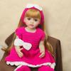 Boneca Bebê Reborn de 55CM com Vestido Adorável Corpo Inteiro Silicone Macio Raya Realista Toque Macio Boneca de Alta Qualidade Presentes Brinquedo