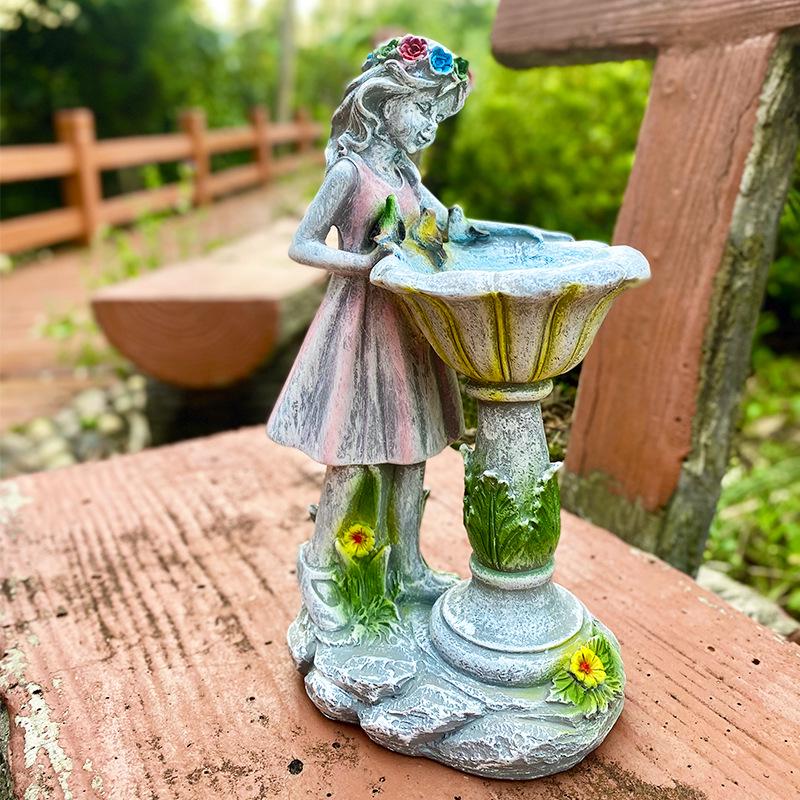 Solar-Powered Angel Lawn Ornaments - Outdoor Resin Garden Decorations