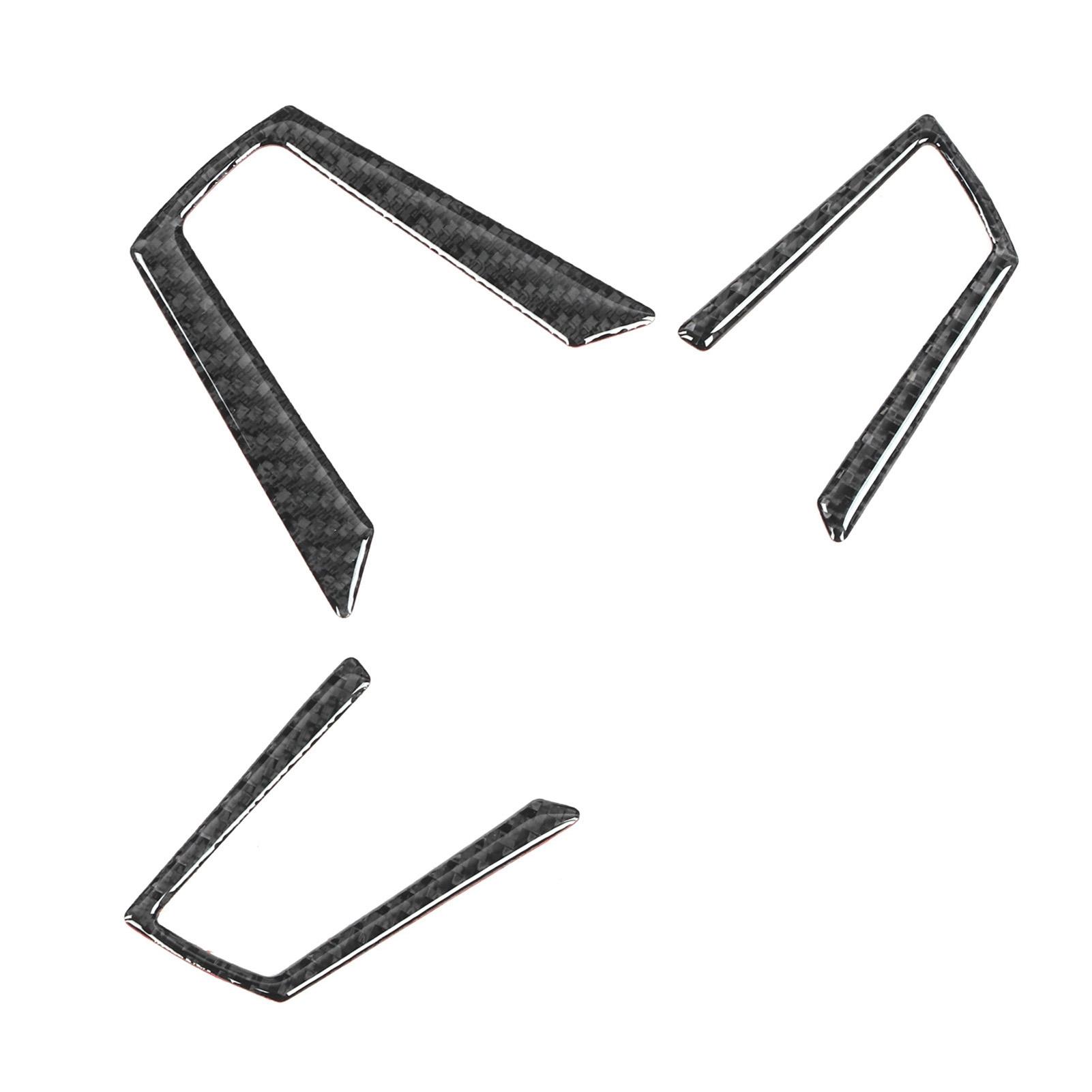 

3Pcs Steering Wheel Button Frame Trim Carbon Fiber Sticker Fit for Mazda MX‑5 ND 2016‑2020