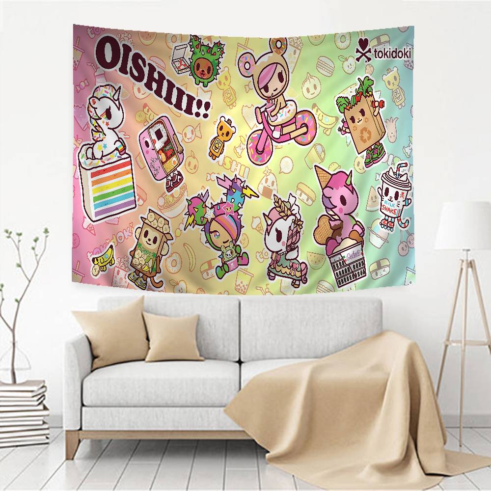 Trendy Brand Japan TTokidokis Cartoon Tapestry Art Science Fiction Room Home Decor Wall Hanging Home Decor