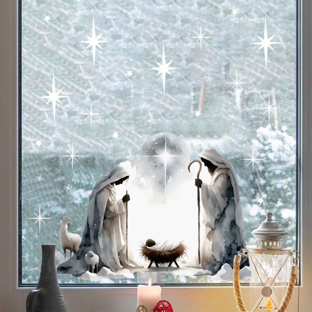 Odnímatelné elektrostatické samolepky na okno - Opakovaně použitelné samolepky na okno bez zanechávání zbytků pro sezónní a firemní dekorace