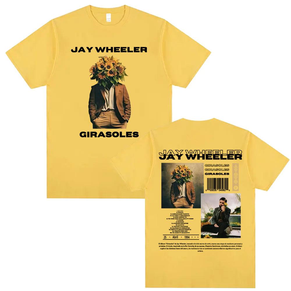 Rapper Jay Wheeler Girasoles Tour Graphic Tshirts for Men Women Summer Style High Street Tshirt 100 Cotton Oversized T Shirt