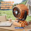 6000mAh Outdoor Camping Fan with LED Lights 100-speeds Wind Adjustable Automatic Oscillating Head Rechargeable Home Desktop Fan