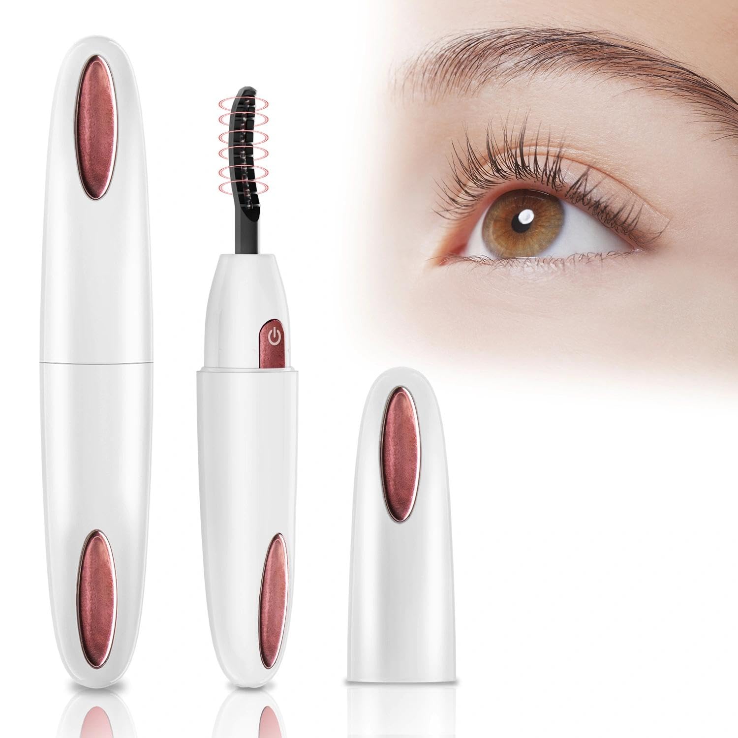 

anfei Hot Eyelash Curler Long Reach the Right Temperature in 10 Adjustable Compatible with All Eyelash USB Silicone Overheat Highly Japanese