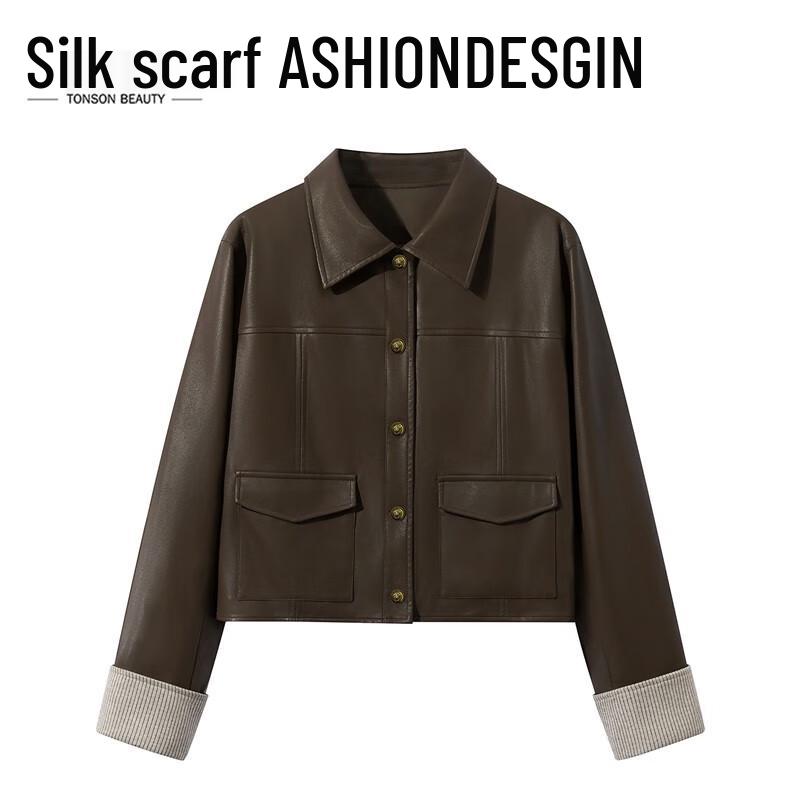 

Women s Vintage Polo Collar Long Sleeve Jacket M