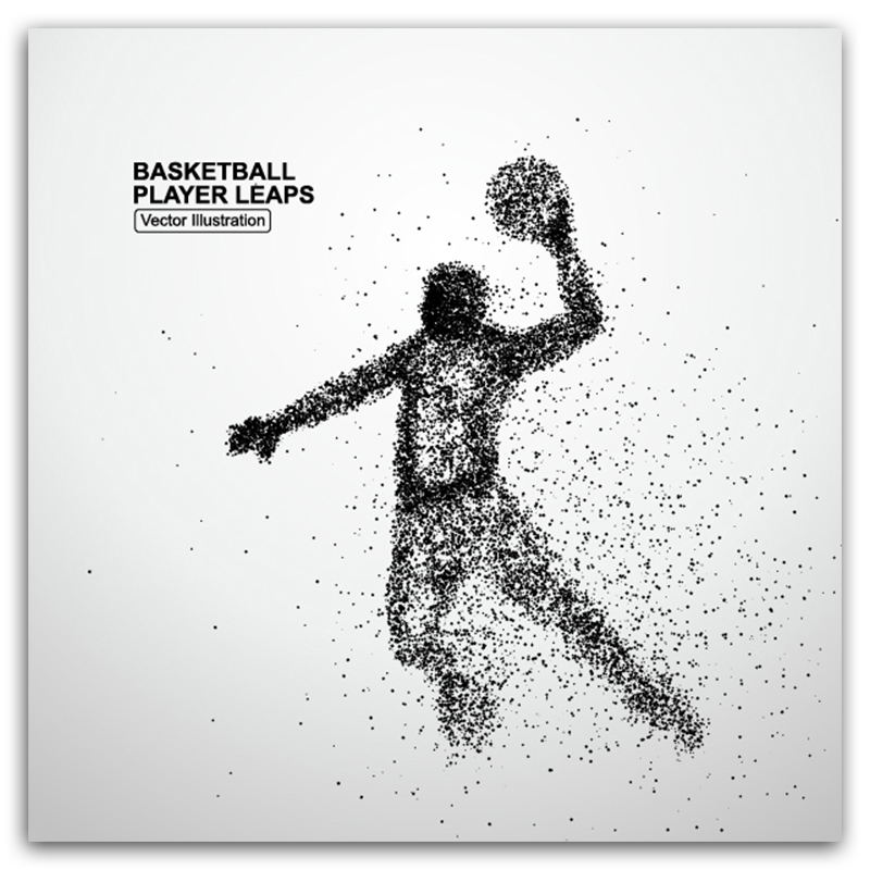 Kreative Abstrakte Partikel Sport Ski Badminton Reiten Schießen Leinwand Kunst Malerei Poster Bild Wand Gymnasium Wohnkultur