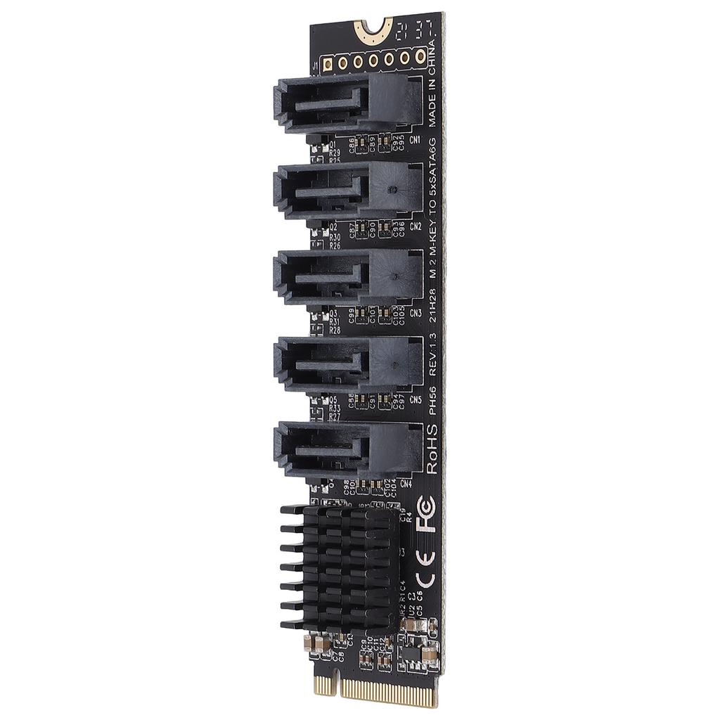 PH56 M2 PCIE 3 5 Port Hard Disk Expansion Adapter Card Support PM Function Computers Accessories
