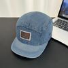 Vintage Washed Denim Baseball Cap for Women, Japanese Style Versatile Short Brim Hip-Hop Cap, Niche Design Sunshade Duckbill Cap for Men