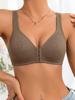 Drahtloser Push-Up Sport-BH mit Frontverschluss für Damen