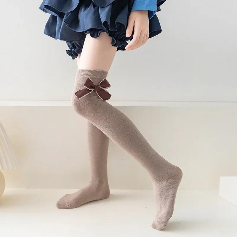 19palcové Dětské krajkové podkolenky s dírkovaným vzorem Měkká bavlna Roztomilé Dětské Dívčí Tenké Síťované Prodyšné Dlouhé Ponožky Pro 1-15 letou dívku