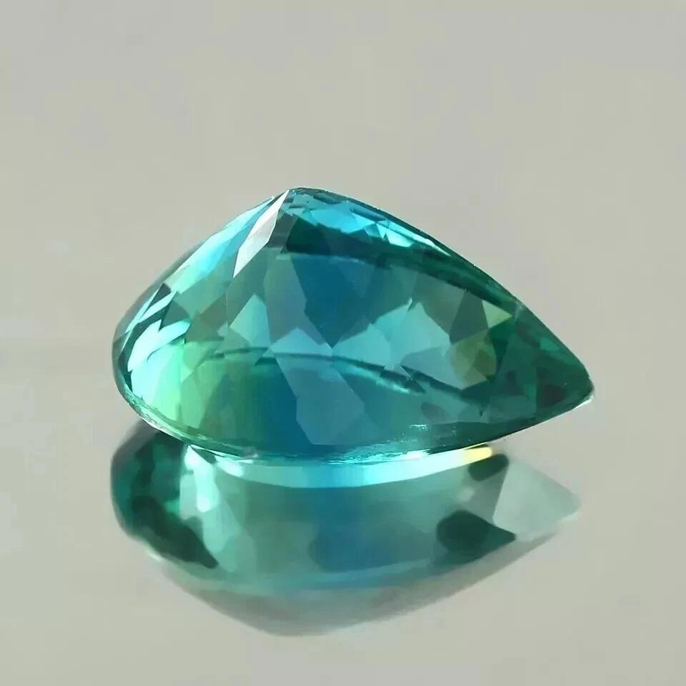 10-12 Ct Natural Awesome Blue Green Sapphire Pear Cut Stunning Gemstone