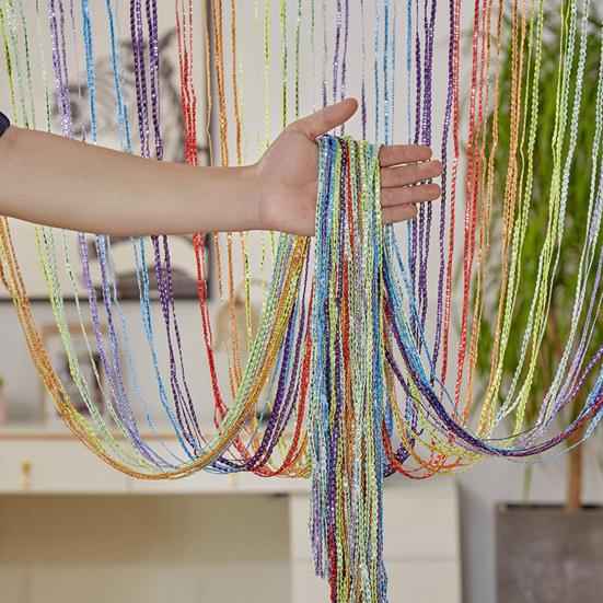 Glitter String Curtain Sparkling Door Fringe Curtain Tinsel Backdrop Privacy Curtain Room Divider Curtain for Doors Closets Windows Walls Party Decor
