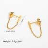 Fenny 18K PVD Plated  High Quality Trendy Elegant Chain Tassel Drop Stainless Steel Hoop Earring for Women