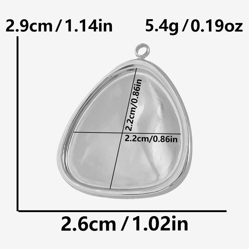 6pcs Sun Heart Cloud Geometric Blank Cabochon Base Pendant Stainless Steel Charms For Jewelry Making Bulk Fit DIY Oil Drop Stone
