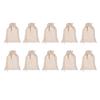 10Pcs Cotton Linen Bag Small Storage Drawstring Bag 9 X 6.7in Reusable Storage Bag for Bread Flowers