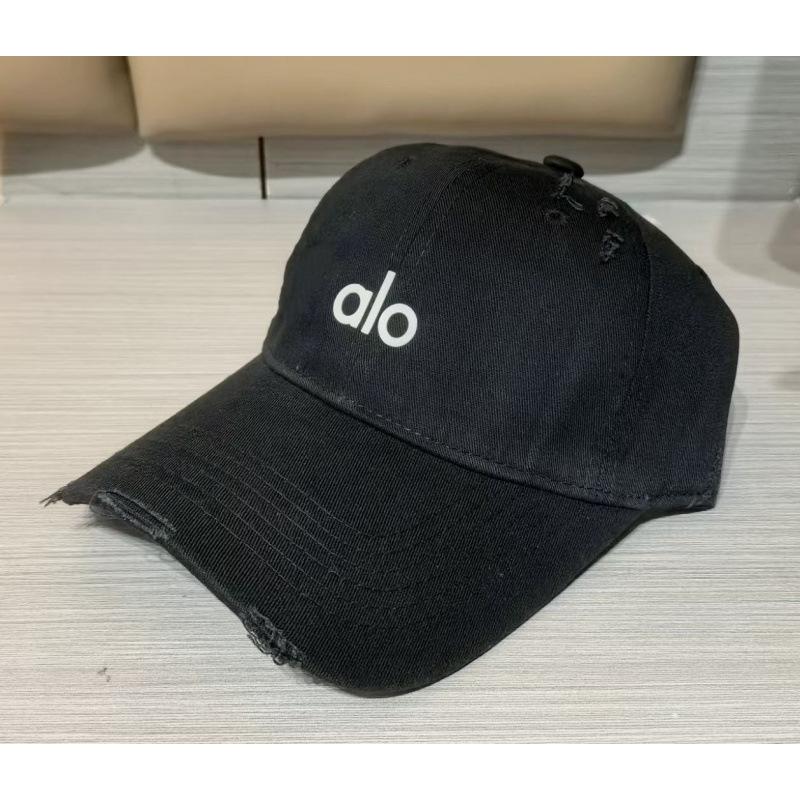 WEN-july Alo Letter Baseballpet Geborduurde Baseballpet Mannen En Vrouwen Lente En Zomer Pet Met Brede Rand Die Klein Gezicht Laat Zien Adjustable zwart