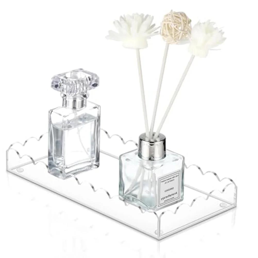 

Perfume Display Makeup Organizer Easy To Clean Fan-shaped Scalloped Edge Premium Acrylic Scratch-resistant Finish China Mainland