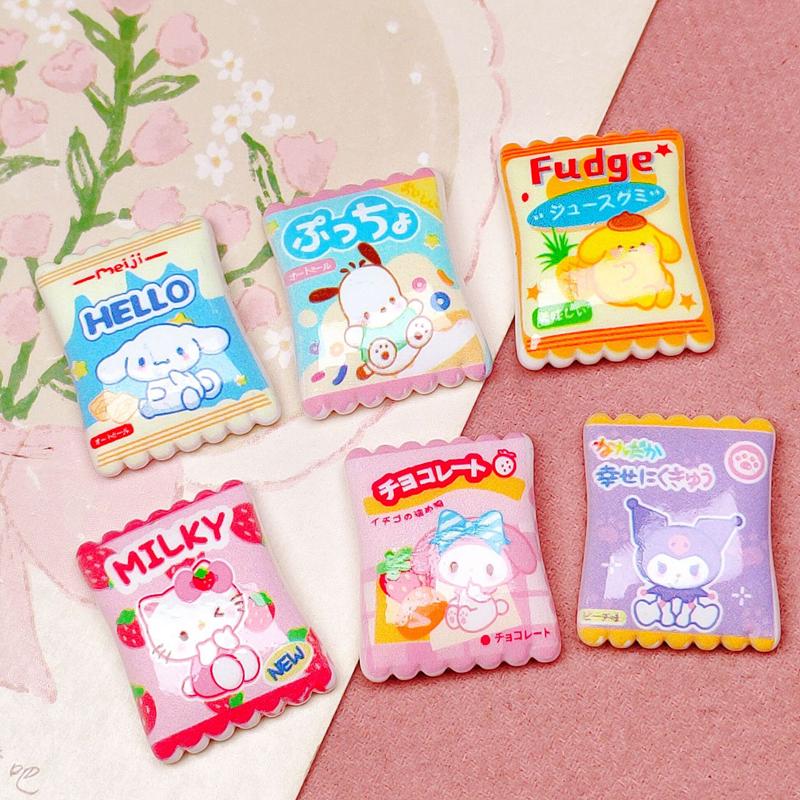 10 Pcs Cartoon Resin Cute Cartoon Animal Candy Style Hairpin Pendant Scrapbook Craft Diy Miniature Ornament Accessories A118