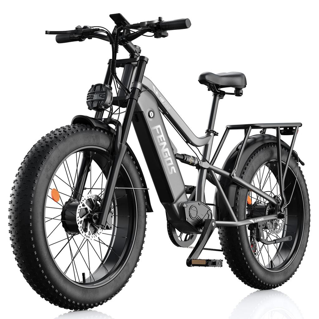 Electric Bike FENGQS H6 PRO Dual 750W Motors 52V 17.5Ah Battery 26*4.0 Inch Tires 60km/h Max Speed 140km Max Range 7-speed