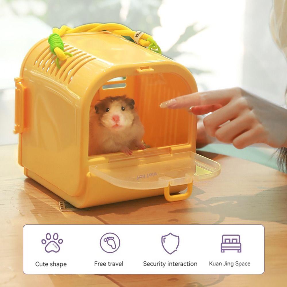Velký prostor Křeček Přepravka Klec Prodyšná Malé zvíře Větraná Klec Křeček Přepravní pouzdro Křeček