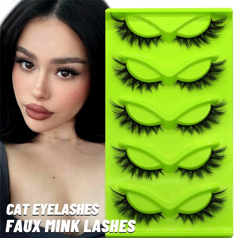 

Wispy Fox Eye Lashes Natural Look Manga Lashes 7 Pairs False Eyelashes Women MAO09
