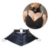 Goth Punk Faux Leather Necklace Adjustable O Ring Bows Tie Necklace Vintage Goth Punk Style Choker for Parties