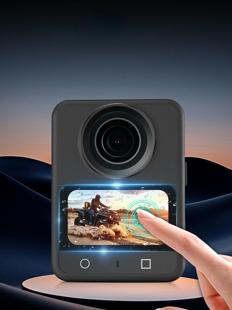 2PCs Tempered Film with Hardness Panorama Camera Protective Film Scratch Resistant Tempered Glass Protector for DJI OSMO 360