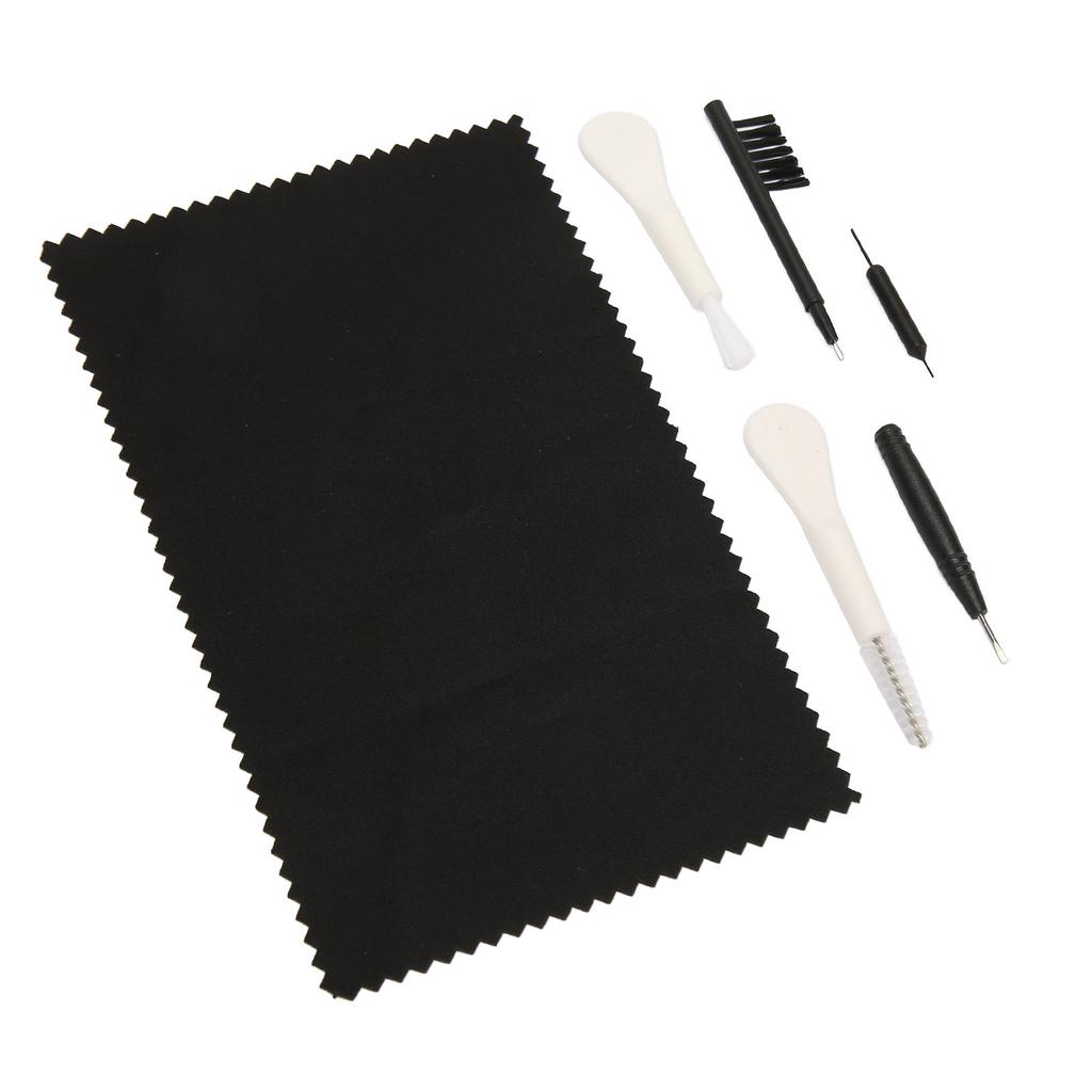 6pcs Sound Amplifier Cleansing Tools Debris Earwax Removal Earphone Care Brushes Accessories Kit White Brush