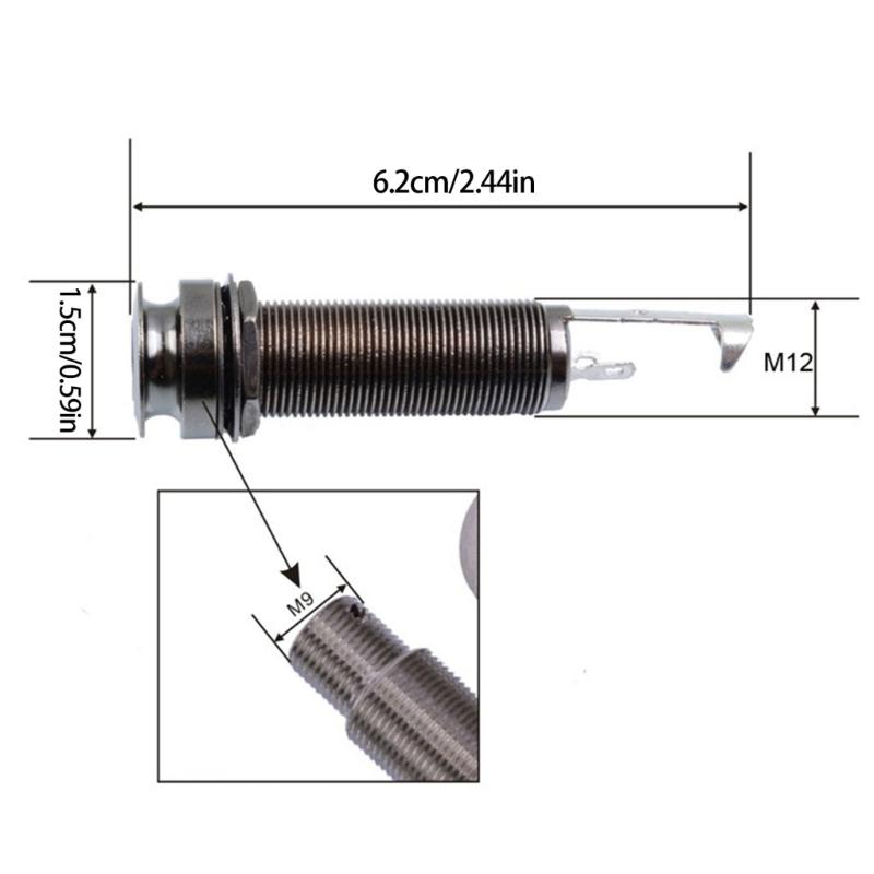 Premium Split Stereo Guitar Endpin Jacks 6.35mm Metal Connector for Acoustic Electric Guitars Easy Installation