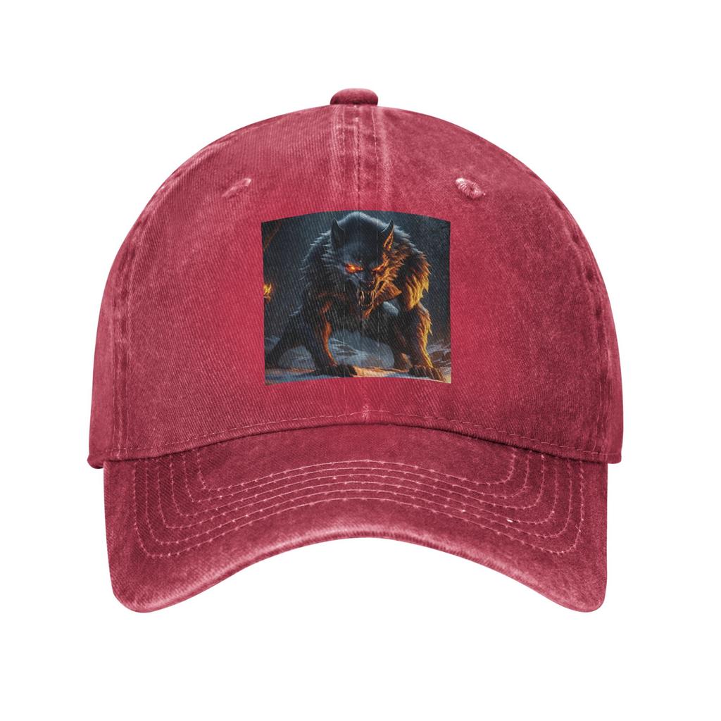The Werewolf Baseball Caps Denim Hats Adjustable Casquette Streetwear Baseball Cowboy Hat for Unisex