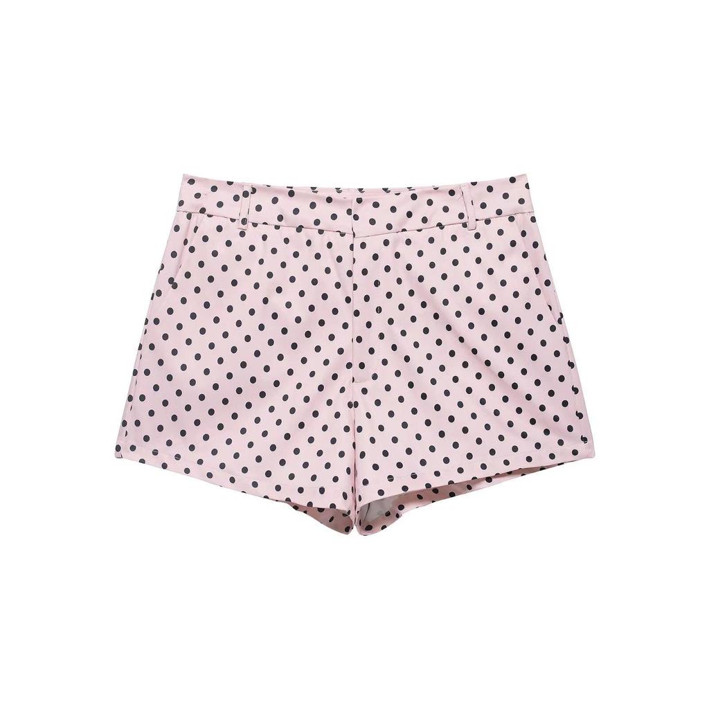 European & American Style Women's Polka Dot Bubble Jacket with Stand Collar