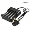 4 Slots Charger Li\-ion Battery 4\.2V EU/US/UK Plug Wired Indicator light Fashlight 4\*18650 batteries Charger Charging Cable
