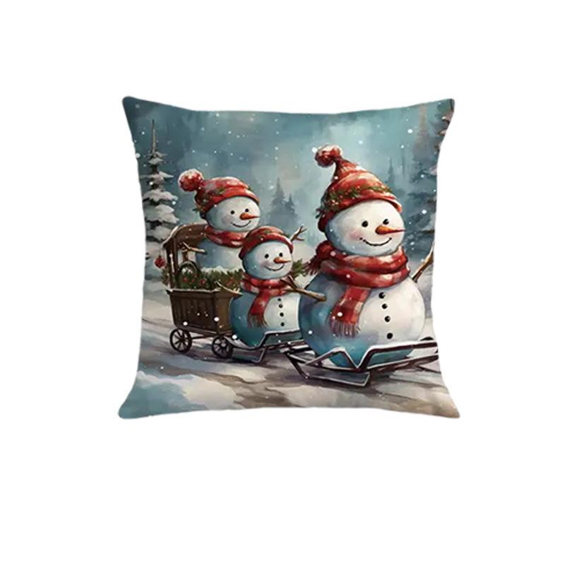Новая Рождественская Подушка в Скандинавском Стиле Праздничная Атмосфера Украшение Домашняя Подушка для Дивана Чехол Премиальное Качество Долговечность 45*45cm