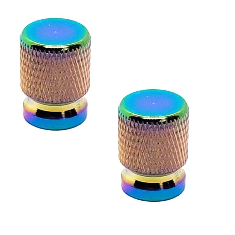 2pcs/4pcs Anodized Aluminum Tire Valves Stem Cap Cover Universal Fit for Cars SUVs Bikes Trucks Motorcycles Construction