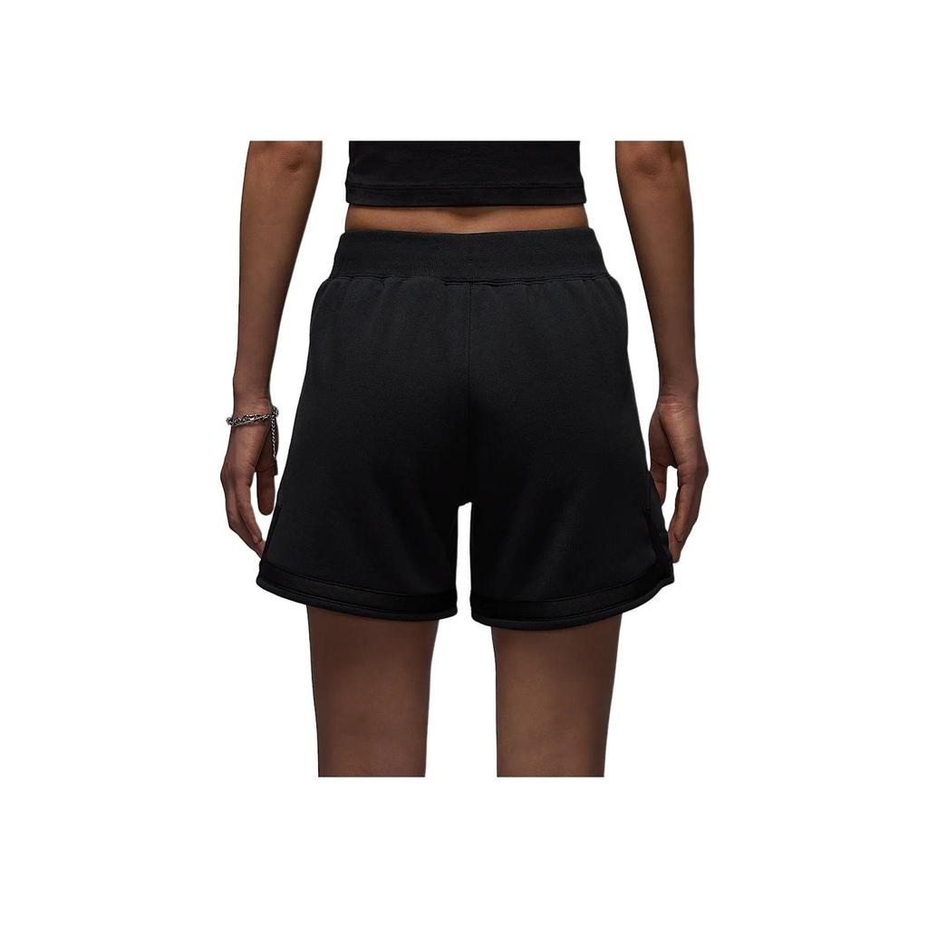 Jordan As W J Flt Flc Ss25 Fashion Simple Lace-Up Three-Quarter Casual Shorts Women Shorts Black HJ1339-010
