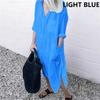 Dress Elegant Solid Color Office Women Simple Slit Outerwear