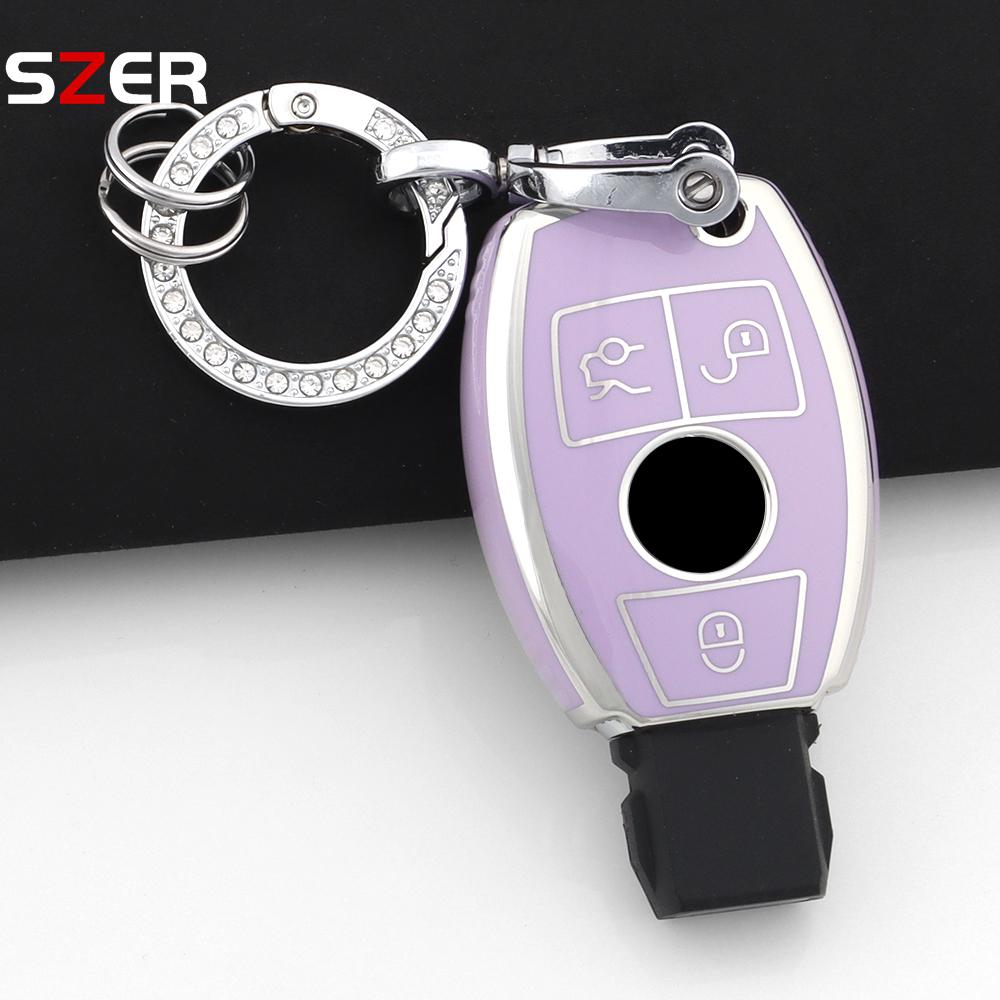 Tpu Car Key Case Shell Cover Fob For Mercedes Benz Cla Gla Glc Glk W176 W463 W251 A B C E S Class W204 W211 Accessories