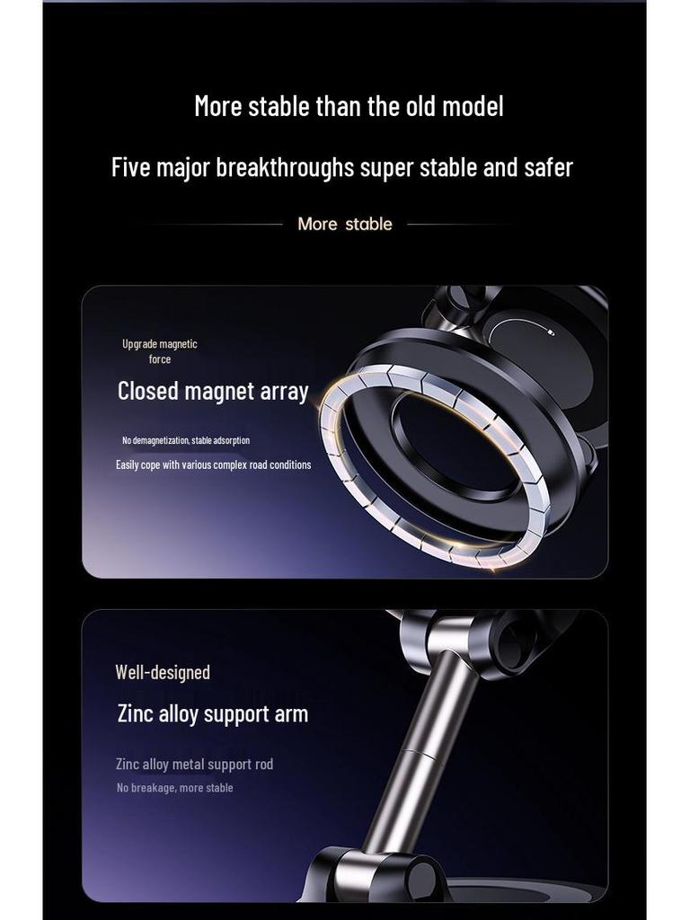 Premium Rotatable Magnetic Car Phone Holder with Suction Cup