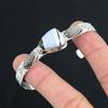 Freundschaftstag Sale 925 Silber Owyhee Blau Opal Edelstein Hochzeit Armreif Schmuck