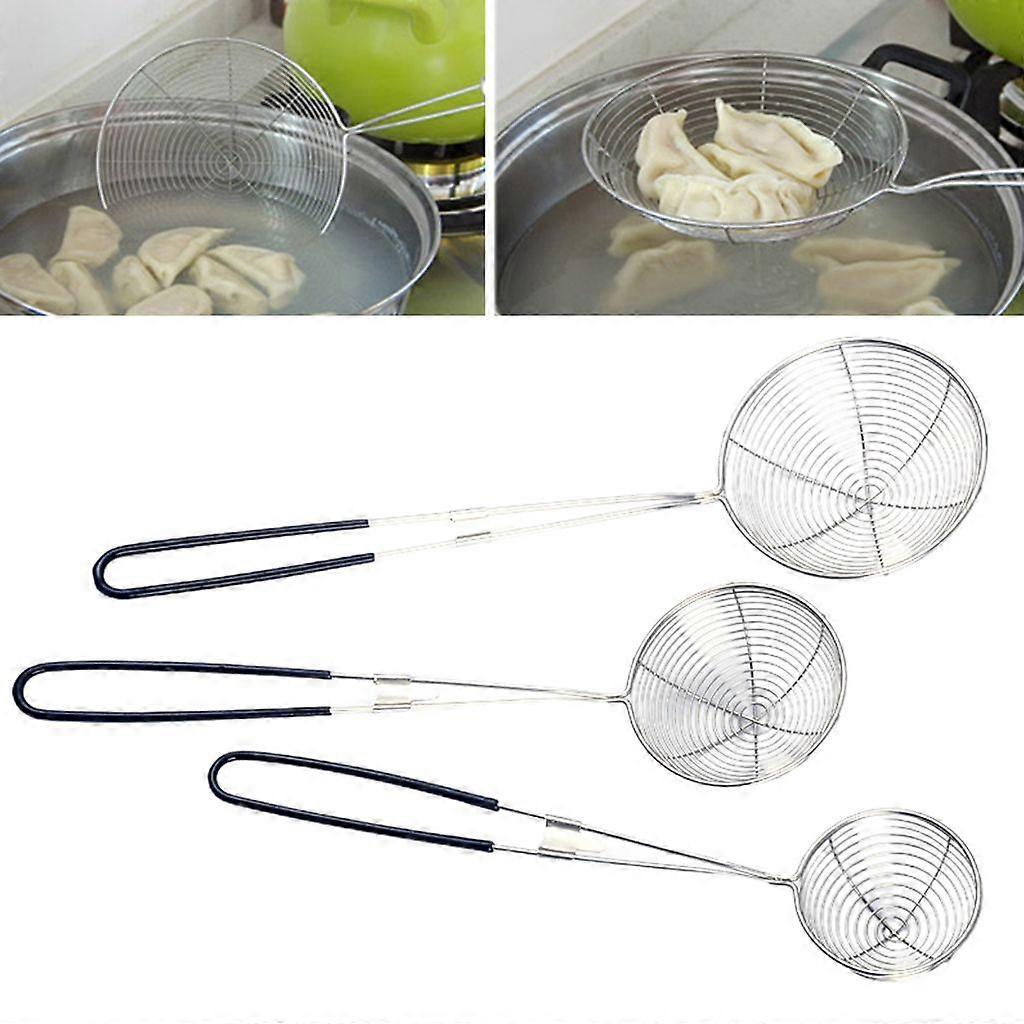 Strainer spoon Anti-scalding long handle Heat-resistant dishwasher safe Easy to clean filter