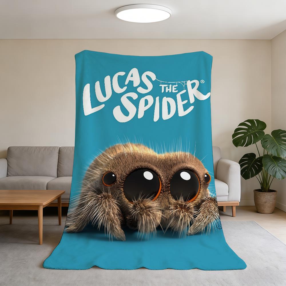 Cartoon Cute Lucas the Spider Blanket Flannel Warm Soft Throw Blanket For Room Sofa Childish Birthday Gifts 30x40in
