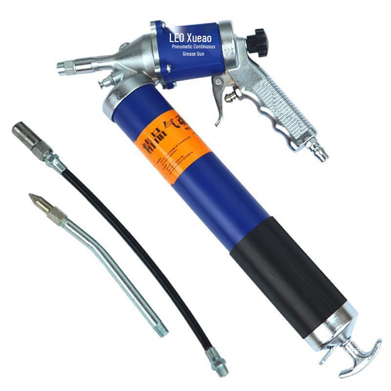 600cc High-Pressure Pneumatic Grease Gun with Continuous Air Flow.