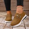 Slipper Damenschuhe Sommermode Einfarbig Plateauschuhe Herbst Slip-On Flache Damenvulkanisierte Schuhe Übergröße 36-43