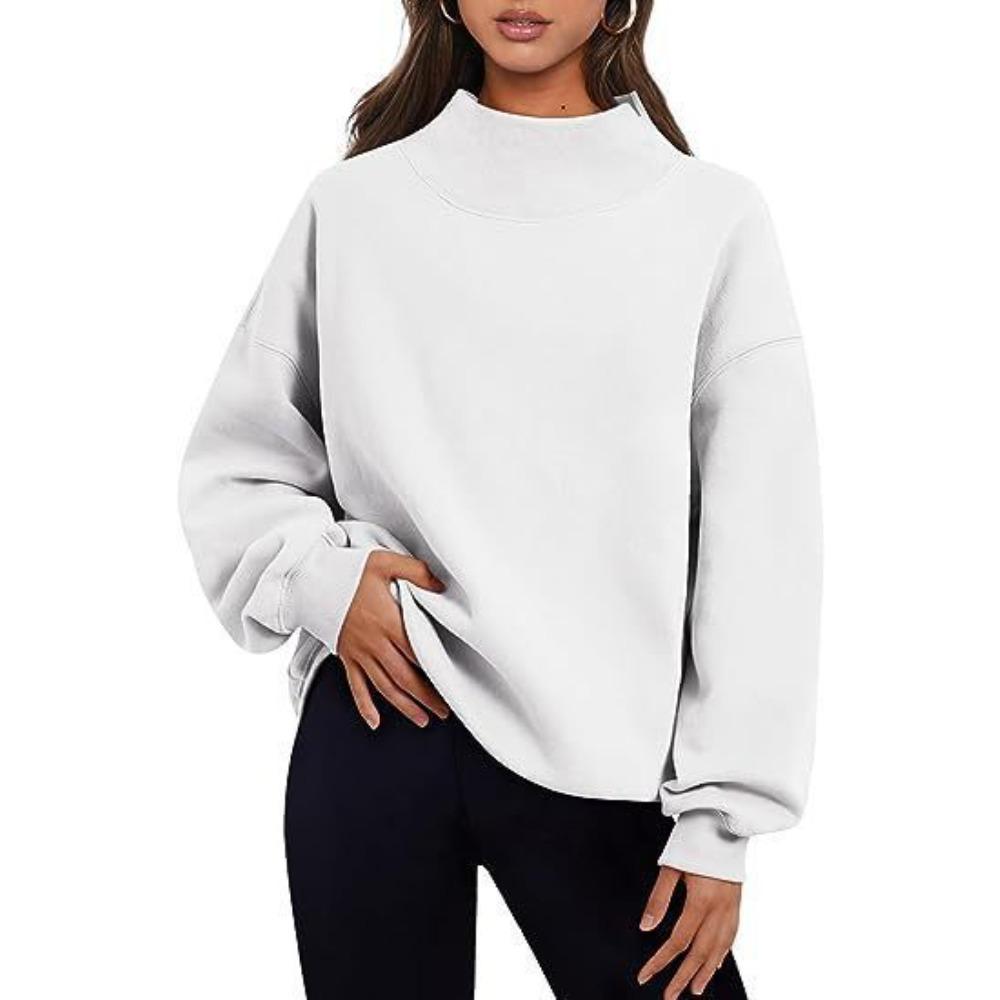 New Autumn and Winter Fashion Casual Style Semi-high Neck Loose Women's Sweatshirt