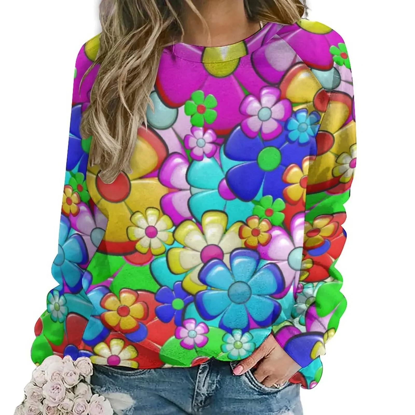 

Ретро-заводные хиппи-толстовки с капюшоном, женские, с цветочным принтом пейсли, Harajuku, повседневные зимние толстовки с длинным рукавом, симпатичные топы 2XL 3XL XL