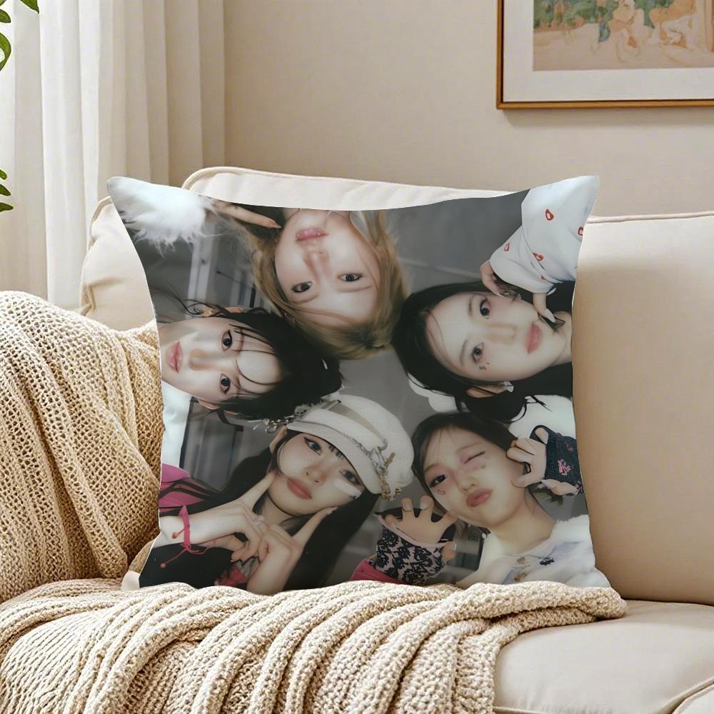 GirlGroup Kpop KKIIIKIII Cushion Cover Pillowcase Antidustmite living Room Sofa Decor Cushion Room