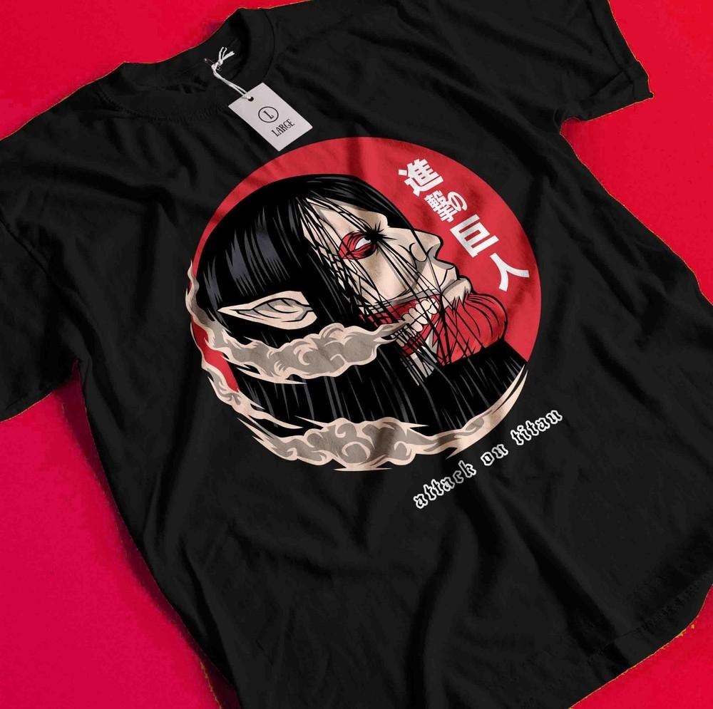 

Attack on Titan T-Shirt Eren Yeager Anime Mikasa AOT Manga Graphic Unisex Tee BB660 XL