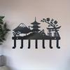 Wall Mounted Black Metal Key Holder Hat Rack For Hallway Kitchen Bathroom Bedroom